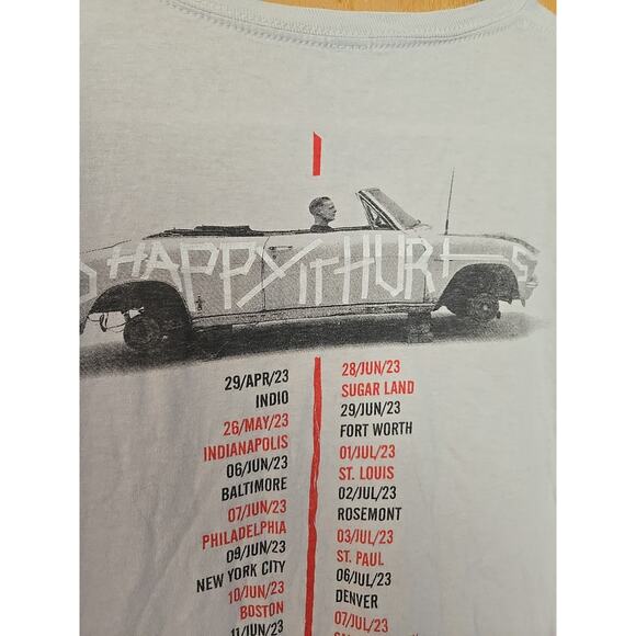 Bryan Adams So Happy It Hurts Tour T shirt Authentic Official Short Grey Sz L - Picture 5 of 5